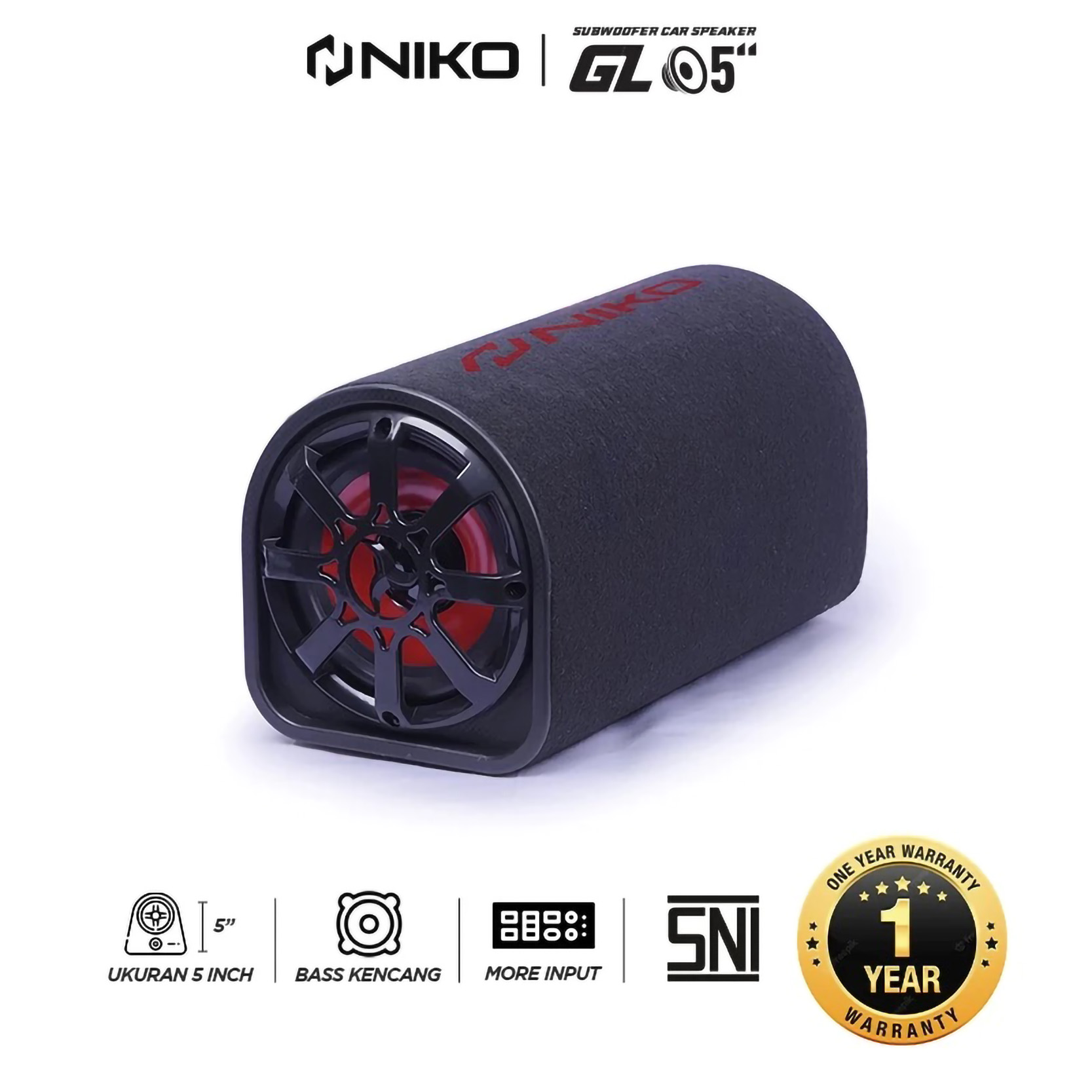 NIKO Subwoofer Car Speaker 5" 3