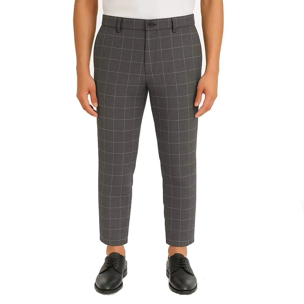 Ribsgold Tartan Square Ankle Pants