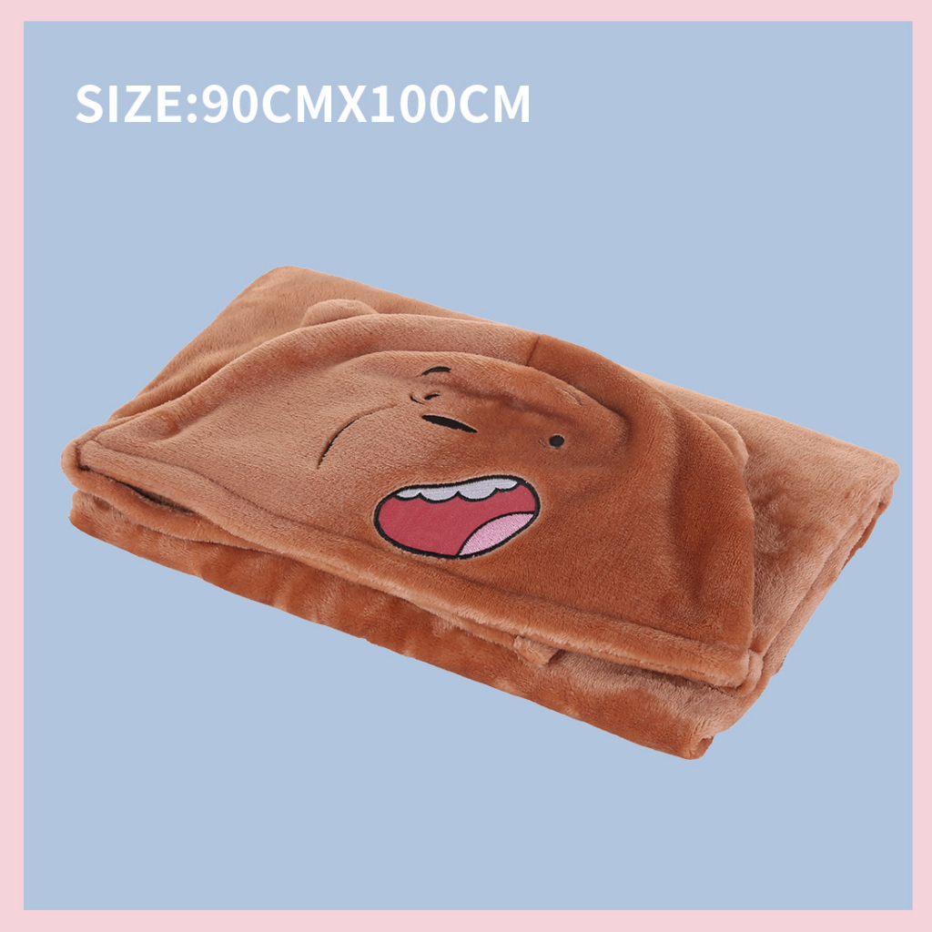MINISO We Bare Bears Topi Selimut Dan Bantal Karakter 