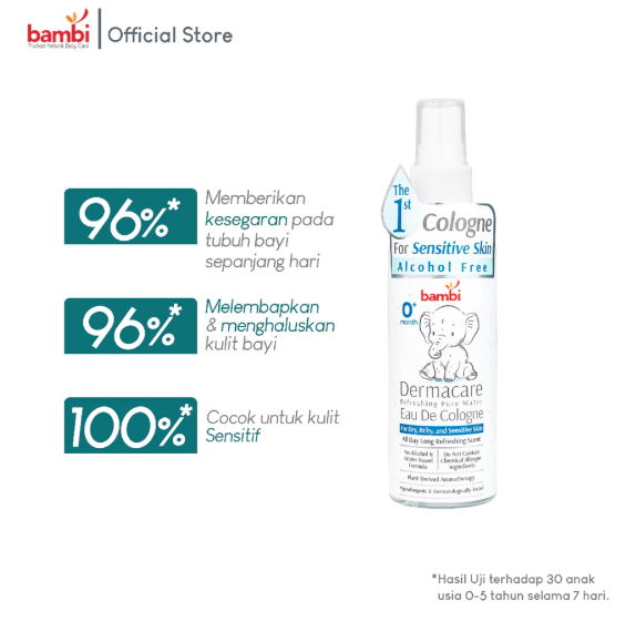Fabindo Sejahtera Bambi Dermacare Refreshing Pure Water Eau De Cologne