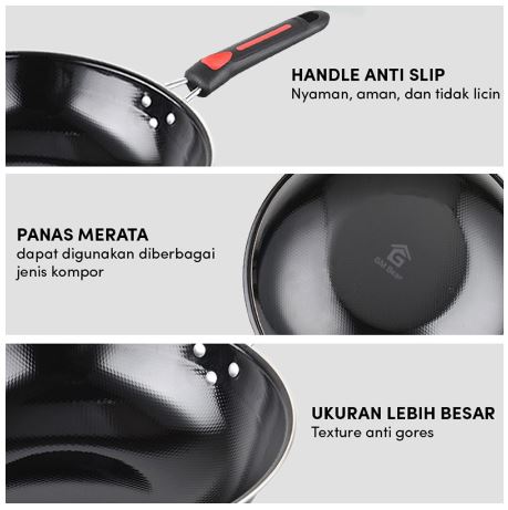 Selalu Sukses Prima GM Bear Wajan Penggorengan Enamel 1069