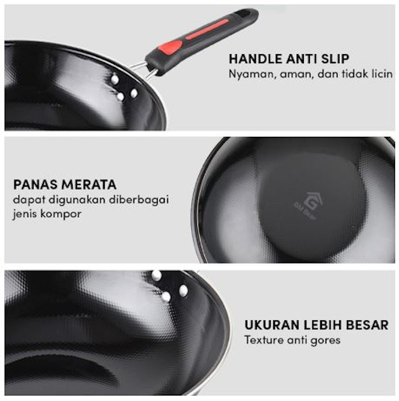 GM Bear Wajan Penggorengan Enamel 3