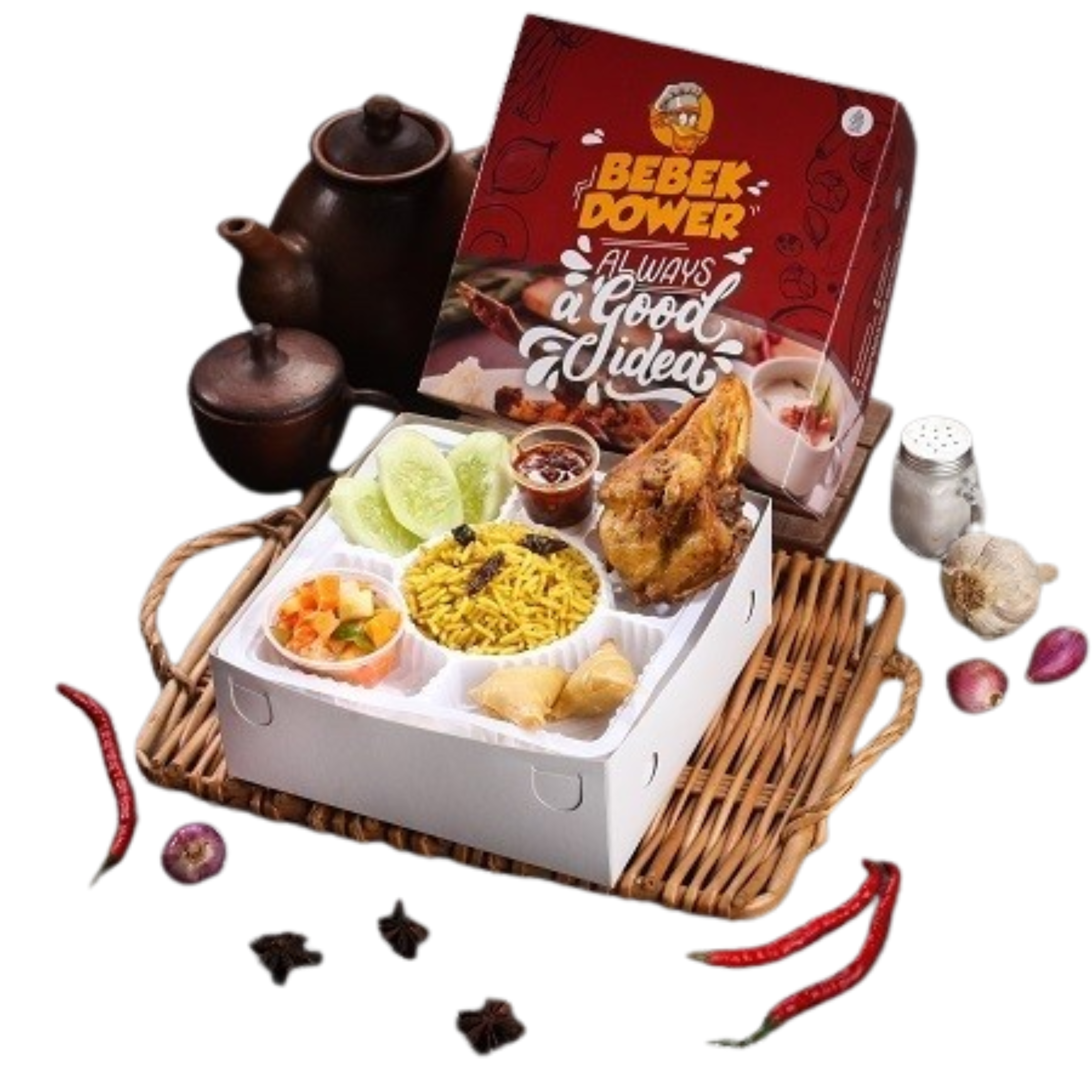 Bebek Dower Nasi Kebuli Ayam 1/4 ekor + Samosa