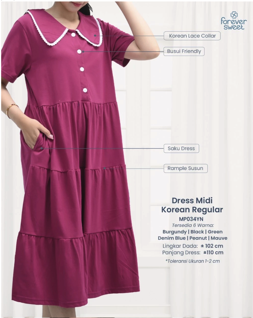 Adiana Mitra Sejahtera FOREVER SWEET Home Dress Korean Style