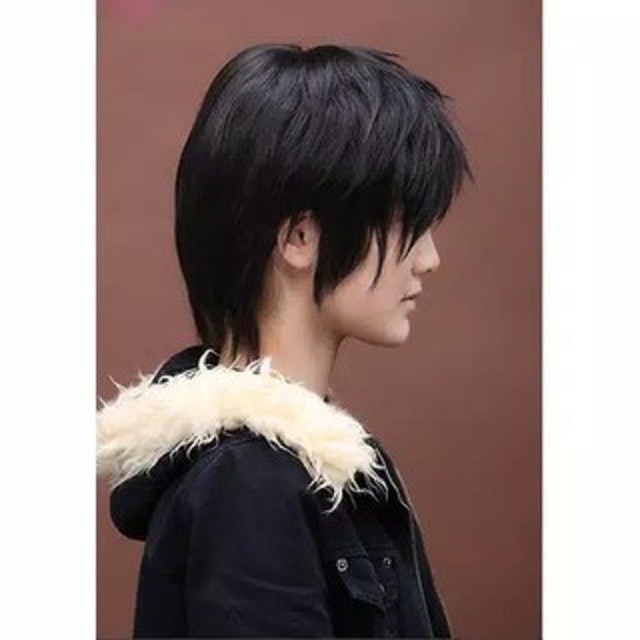 Short Black Man Full Wig 2