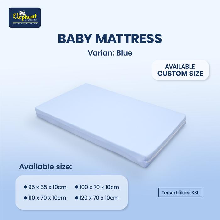 Elephant Blue Baby Mattress