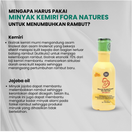 Hadikusumo Bros Coy Fora Natures Minyak Rambut Kemiri Ibu dan Anak