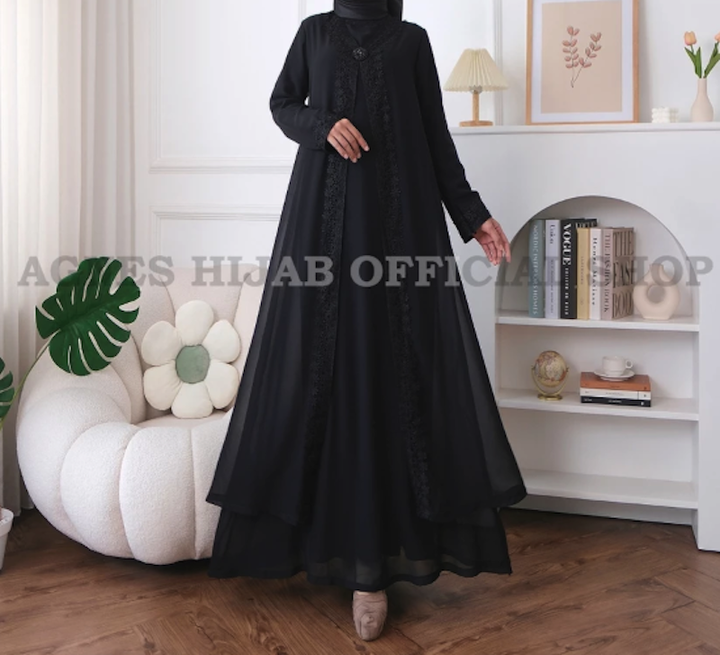 Agnes Hijab Asahy Dress Hitam 4