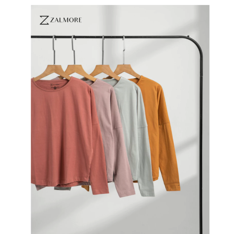 Zalmore Luma Cotton Longsleeve Loose Tee 2