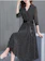 Susana ID Korean Chiffon V Neck Dress Small Dots 1