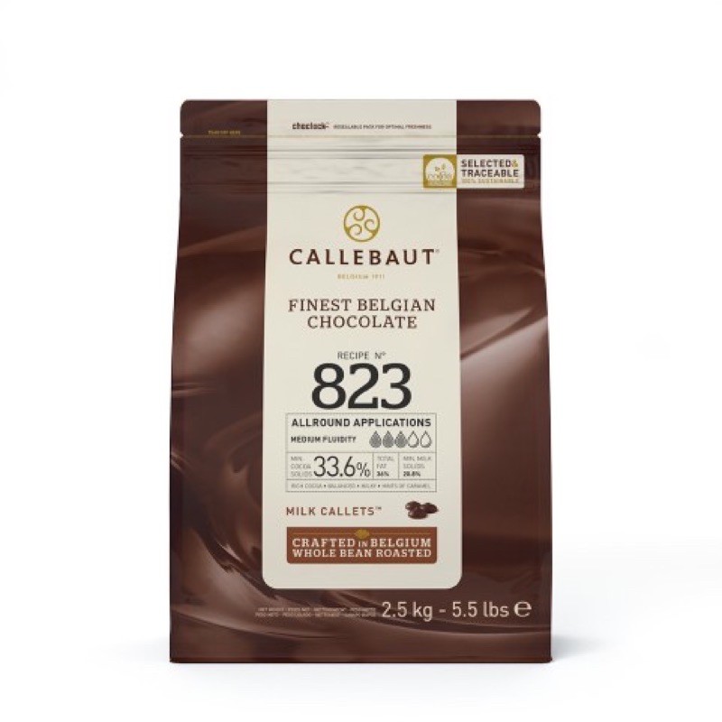 Callebaut Milk Chocolate 823 Callets 2,5 kg 