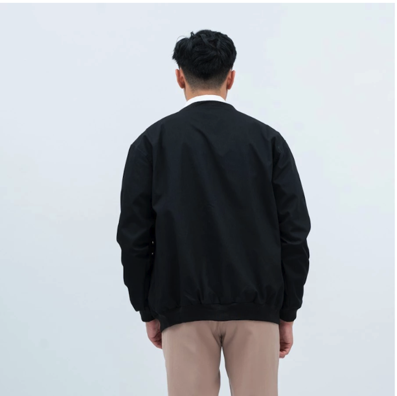Houseofcuff Jaket Bomber Polos Windbreaker Hitam 5
