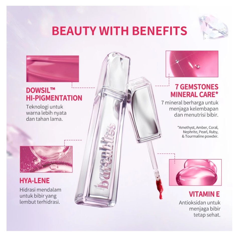 HEBE Beauty Style Barenbliss Aura Mood Transferproof Vinyl Lip Cream 518 Silent Touch