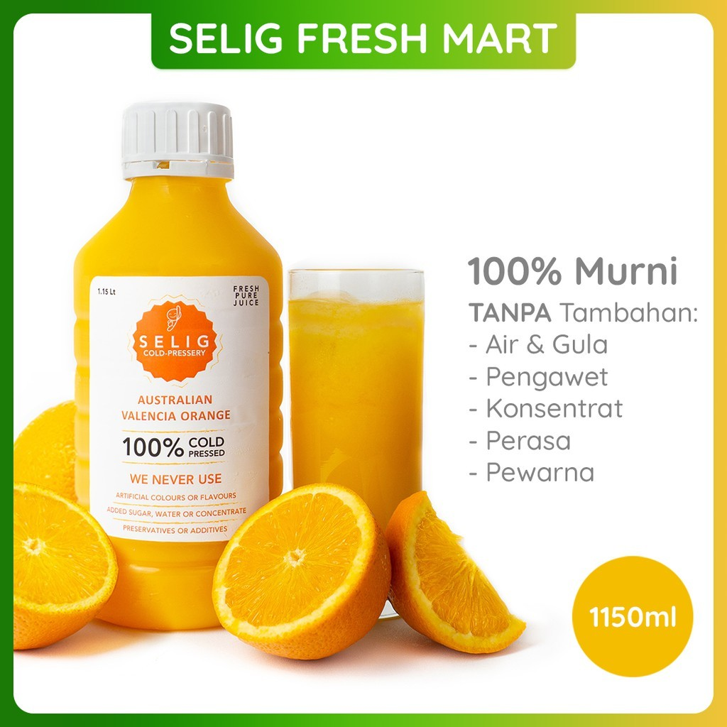 Selig Cold Pressery  Selig Cold Pressery Australian Valencia Orange 1150 ml