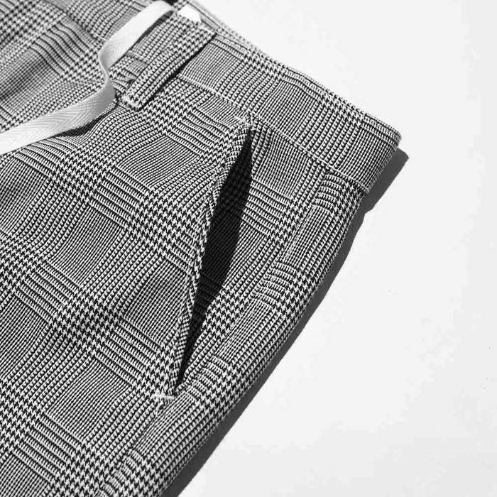 HIGHTY Menswear Highty Thom Plaid Ankle Trousers