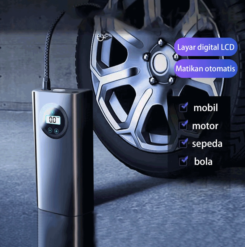 Zacro Pompa Ban Motor dan Mobil Electric Portable 3