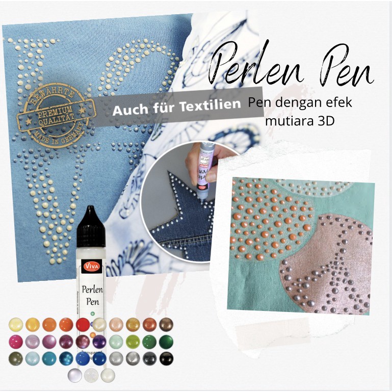 Viva Perlen Pen Mutiara 3D Pen Half Pearl  5