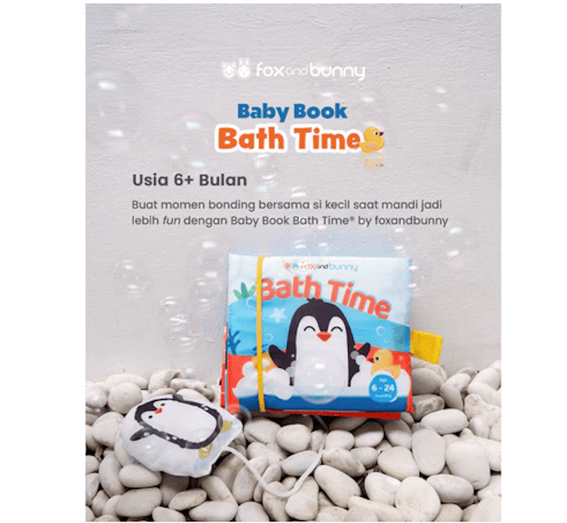 Fox and Bunny Baby Book Bath Time