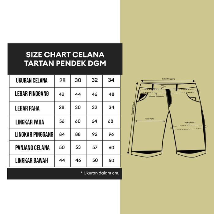 DGM Fashion  DGM Celana Pendek Tartan Hitam Cokelat  2767