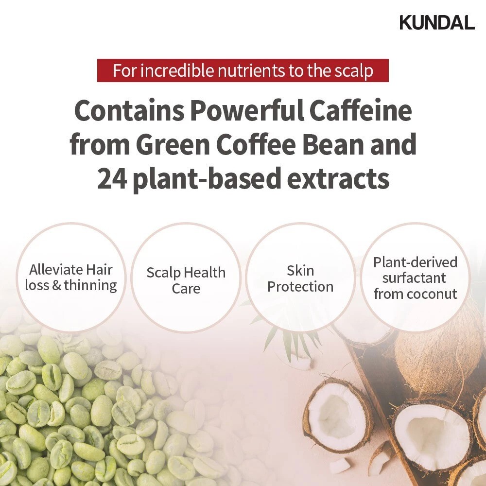 The Skin KUNDAL Hair Loss Relef Shampoo Intensive Scalp Care with Caffeine