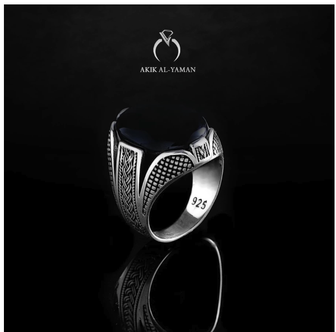 AKIK ALYAMAN Cincin Batu Akik Yaman Habasyi dengan Ring Perak
