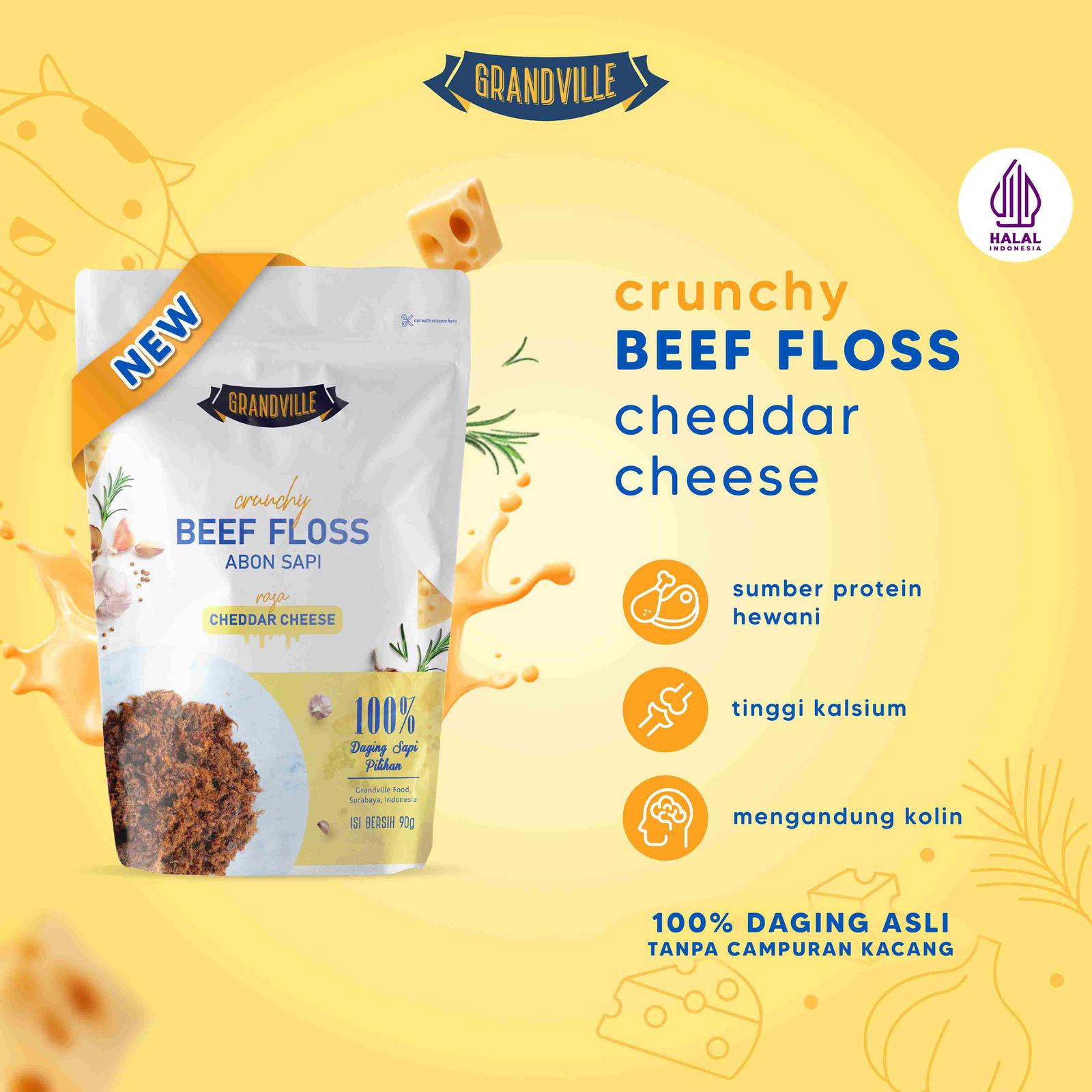 Grandville Food Indonesia Grandville Crunchy Beef Loss Cheddar Cheese