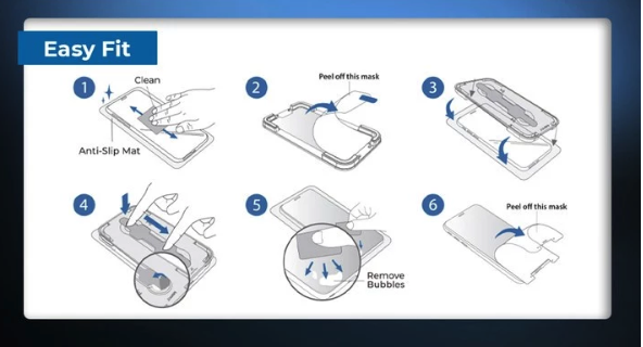 Satu Bisnis Indonesia RAPA tech Premium Tempered Glass for iPhone EasyFit
