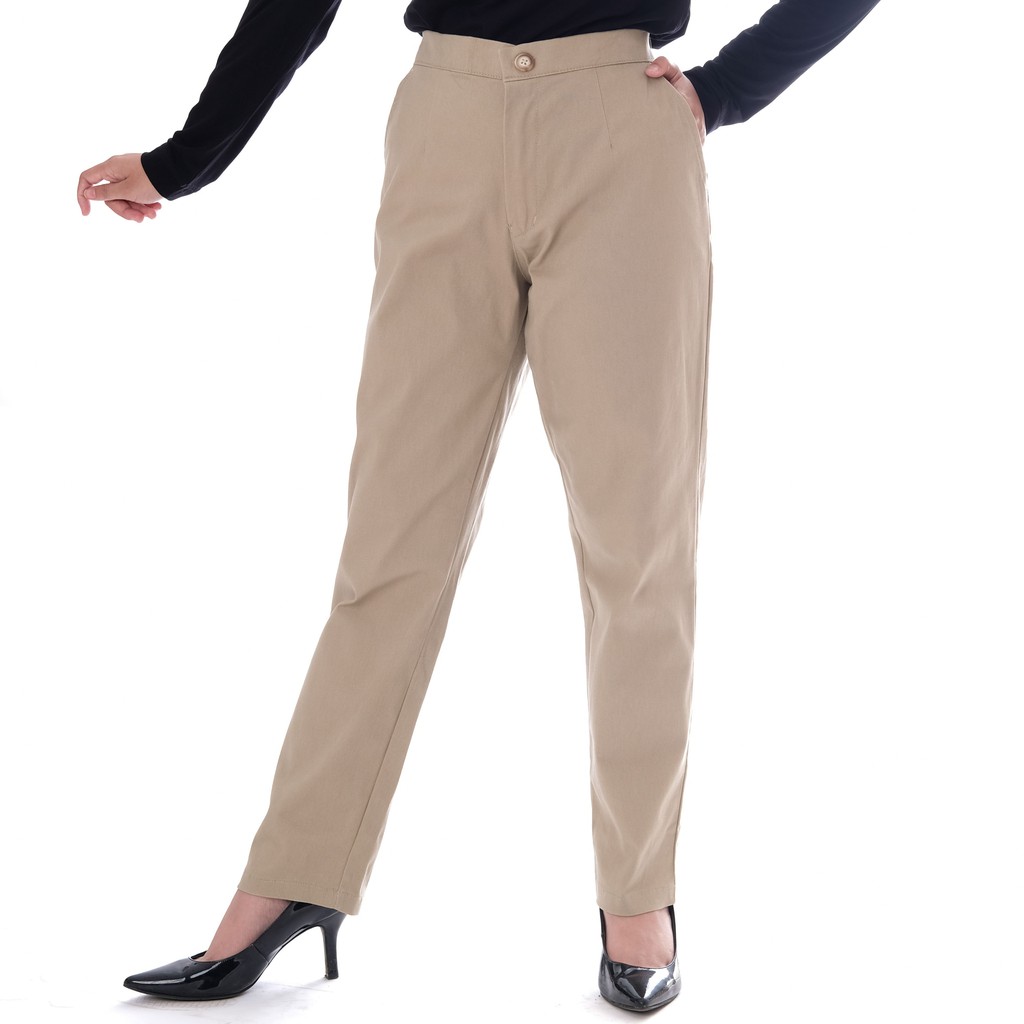 10 Rekomendasi Celana Warna Khaki untuk Wanita Terbaik  5