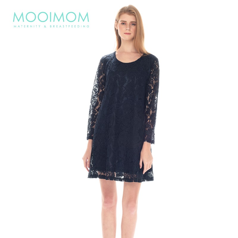 Mooimom Full Lace Nursing Dress