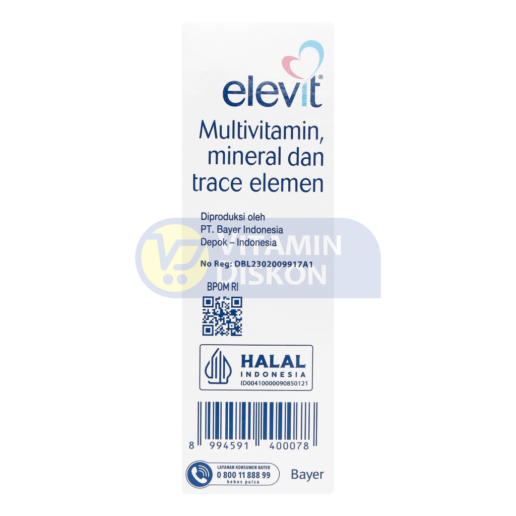BAYER Indonesia Elevit Multivitamin, Mineral, dan Trace Elemen