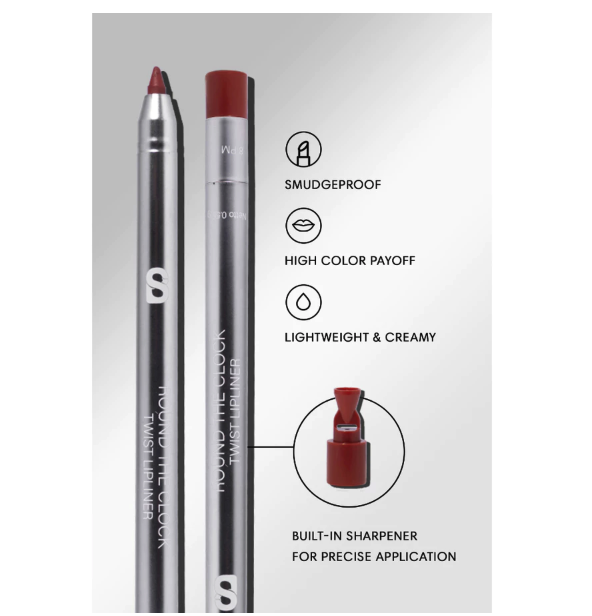 Modinity Group Butttonscarves Beauty Round The Clock Twist Lip Liner 3 PM