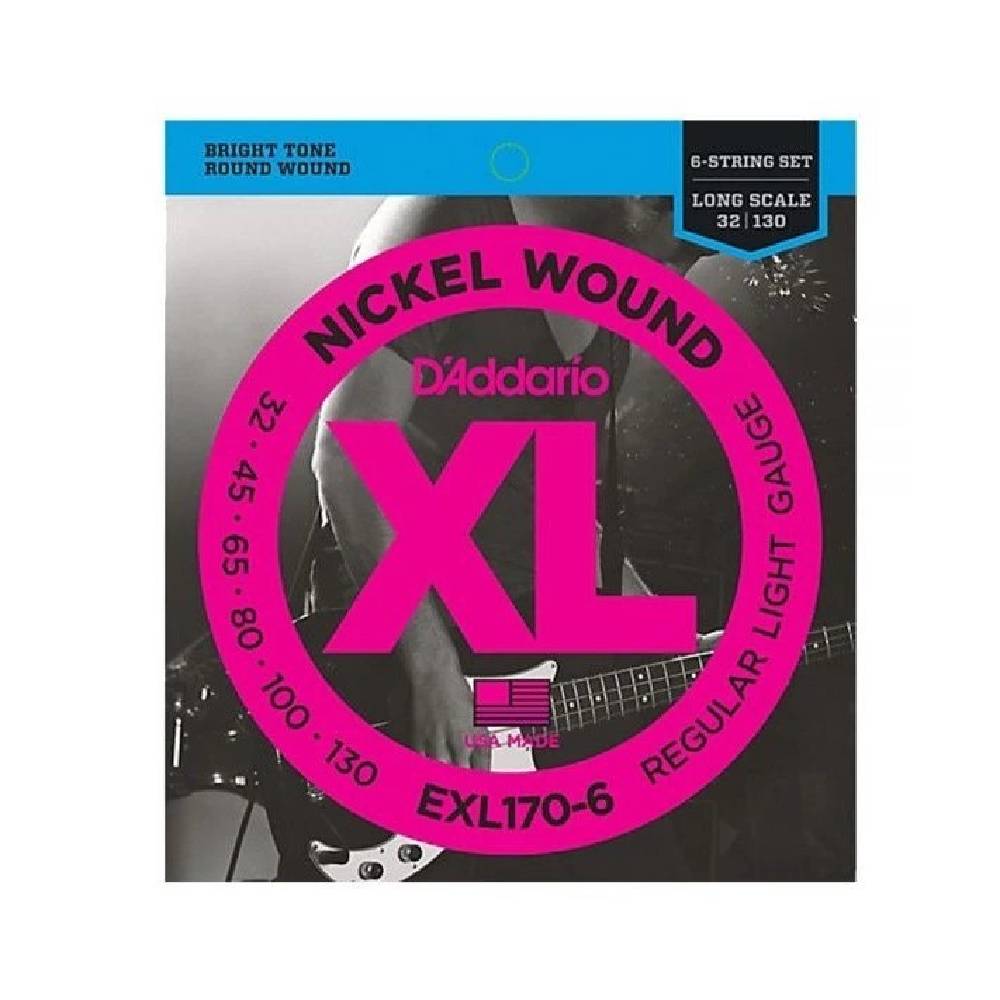 D'Addario Nickel Wound 6 Strings 32-120 1