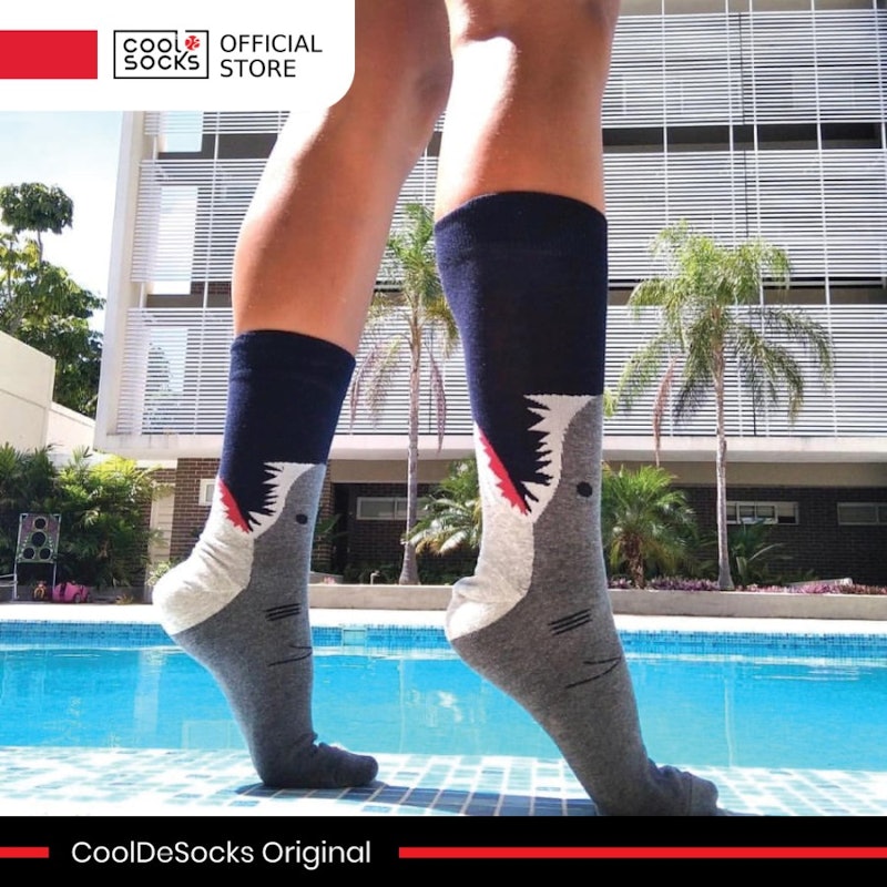 CoolDeSocks Great White Bite Socks 4