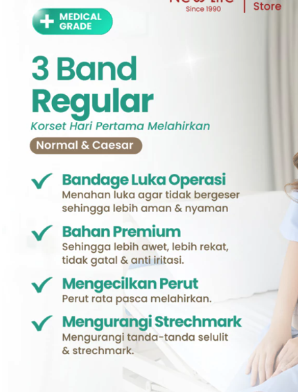 Hidup Baru Sehat New Life Korset Pasca Melahirkan 3 Band Reguler