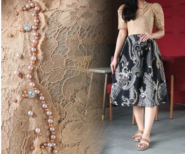  Casandra Dress Brukat Mix Batik