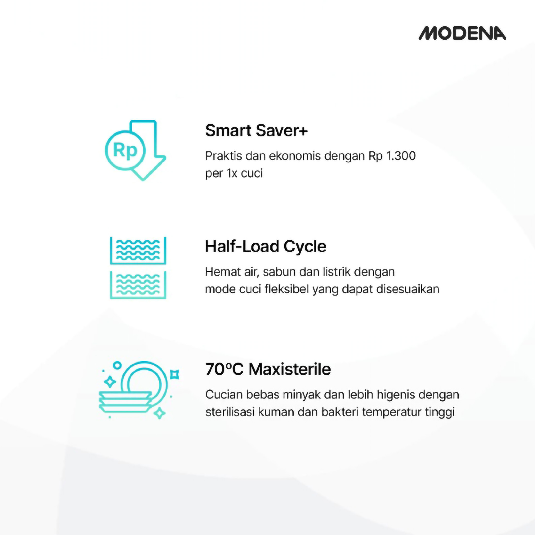 Modena MODENA Freestanding Dishwasher WP 1200 FDWH