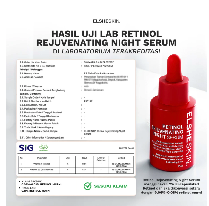 Elshe Estetika Nusantara ElsheSkin Retinol Rejuvenating Night Serum