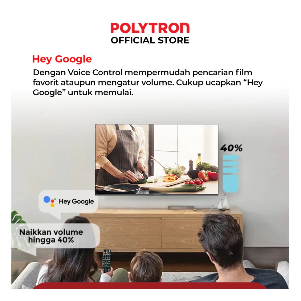 Hartono Istana Teknologi Polytron 32" Smart Cinemax Google TV PLD 32TG5055