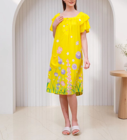 Baneska Official Oriana Homewear Midi Dress Vinesha Sizing