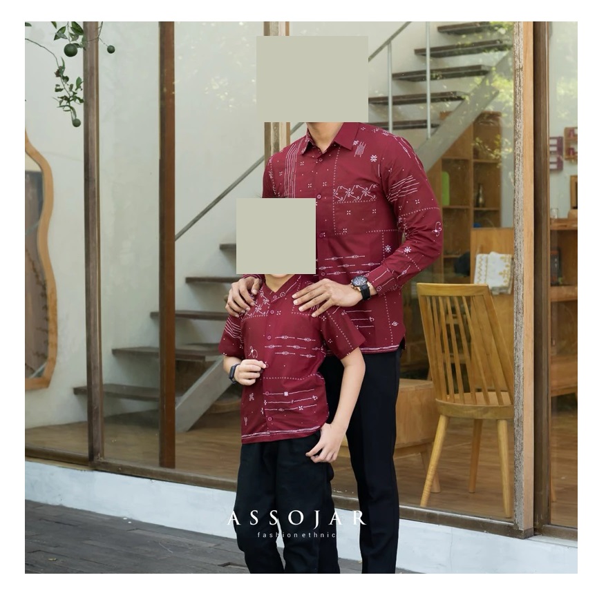  Izara Batik Calista Navy Set Kebaya Batik Modern 