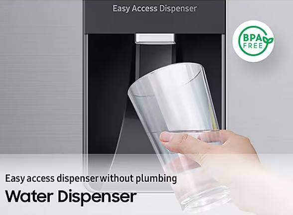 Samsung Electronics Samsung Kulkas Multidoor dengan Twin Cooling Plus™ dan Water Dispenser RF48A4010B4/SE