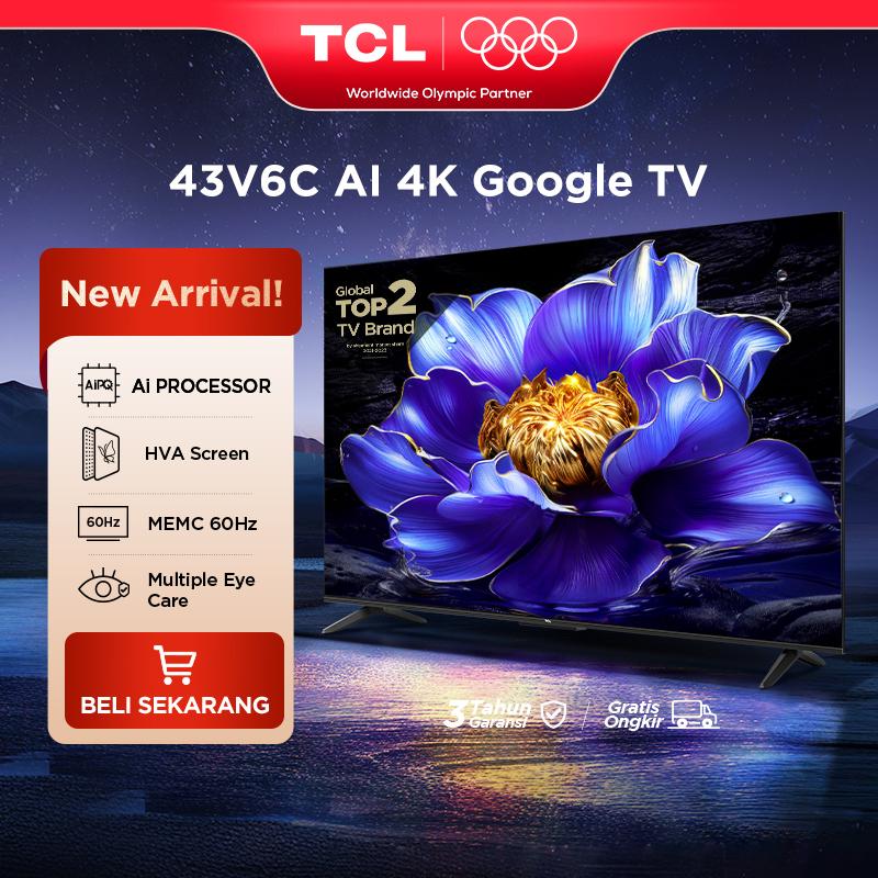 TCL Technology Group TCL AI 4K Google TV 43 Inch 43V6C
