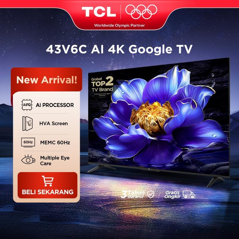 TCL AI 4K Google TV 43 Inch 5