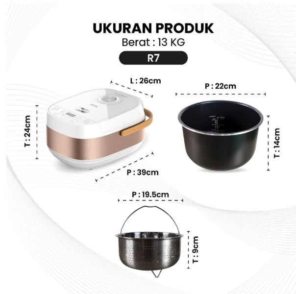 Mahakarya Sukses Indonesia Mito Mutidigital Rice Cooker Low Sugar R7 