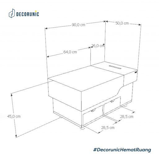 Decorunic Meja Tamu Lina – Storage Table