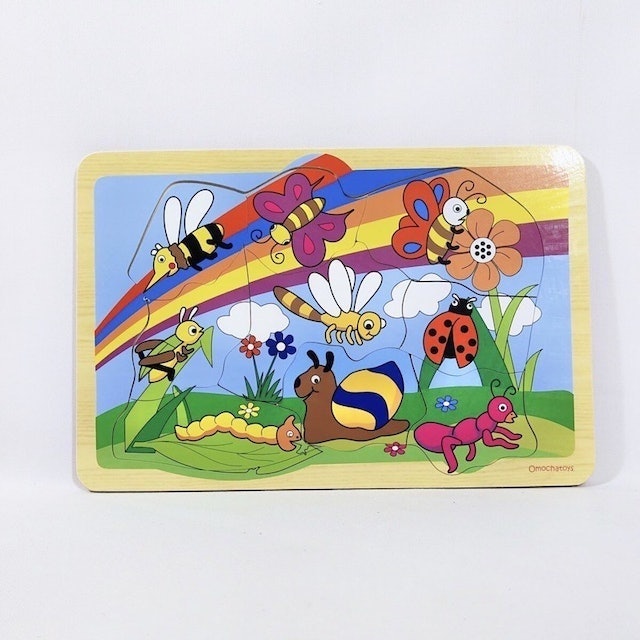 Omachatoys  Puzzle Varian Safari Mainan Edukasi Kayu