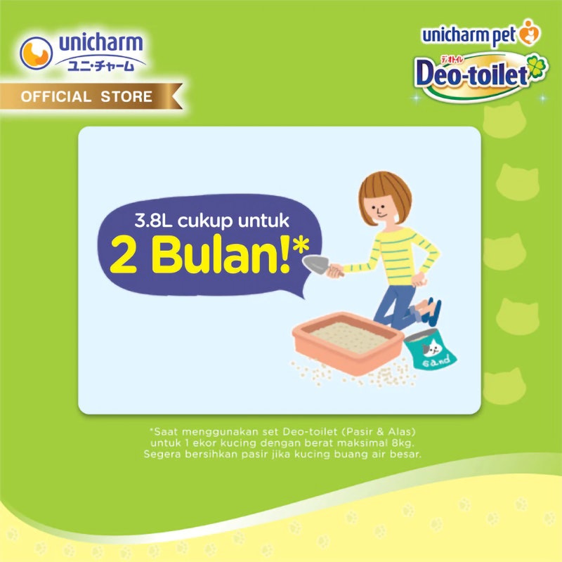 Unicharm Pet Deo Toilet Pasir Anti Bau Natural Green 5