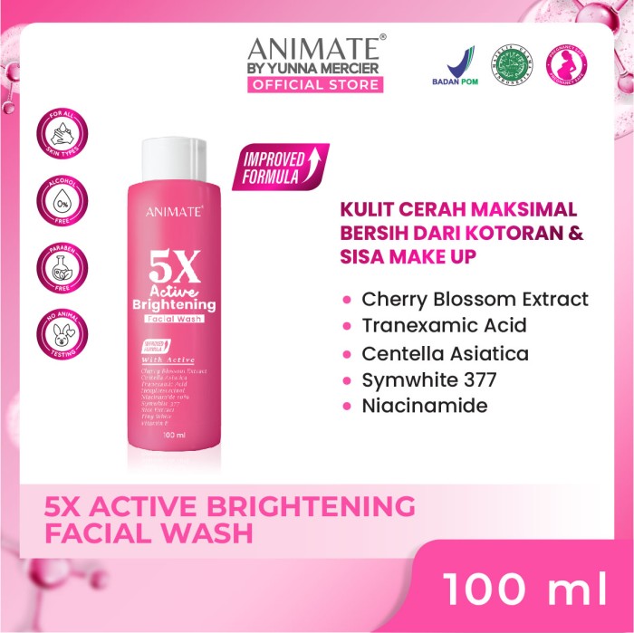 Pesona Estetika Internasional Animate 5x Active Brightening Facial Wash