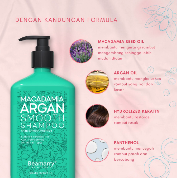 Beamarry Indonesia Makmur Beamarry New York Macadamia Argan Smooth Shampoo
