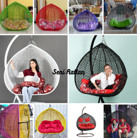  Ayunan Gantung Jumbo Rotan Sintetis
